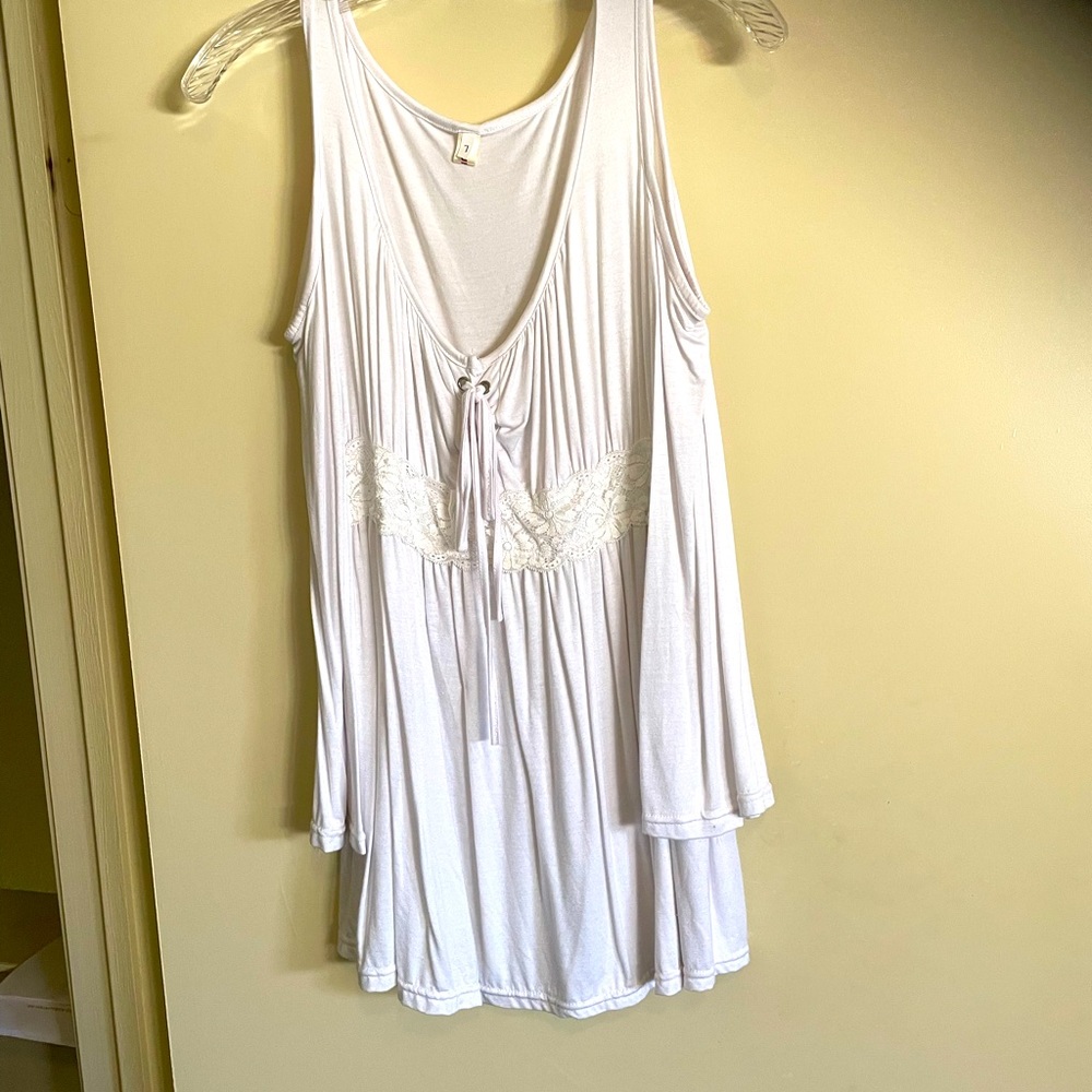 Sexy low cut t-shirt from Fredericks of Hollywood large bell sleeves